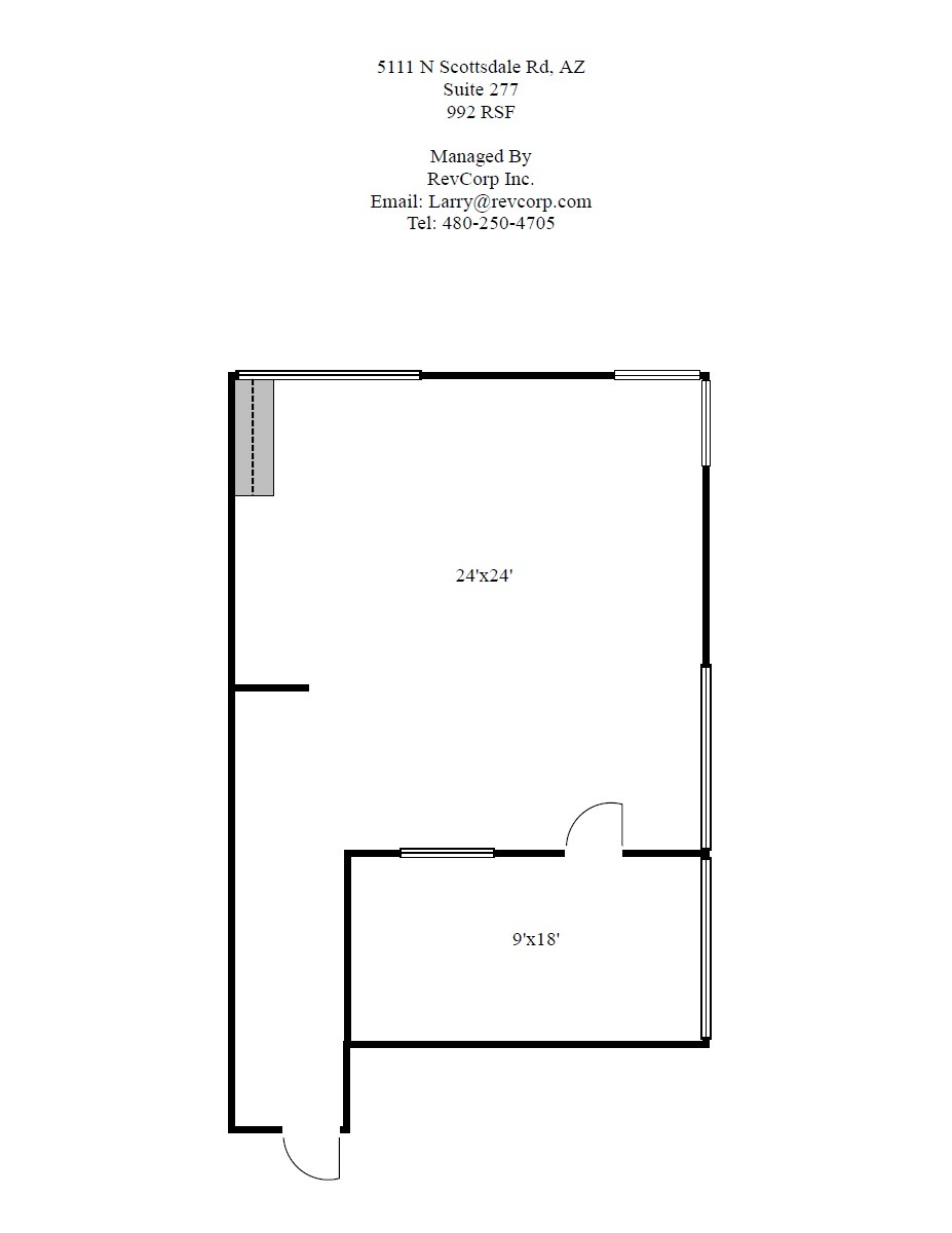 5111 N Scottsdale Rd, Scottsdale, AZ à louer Plan d’étage– Image 1 sur 2