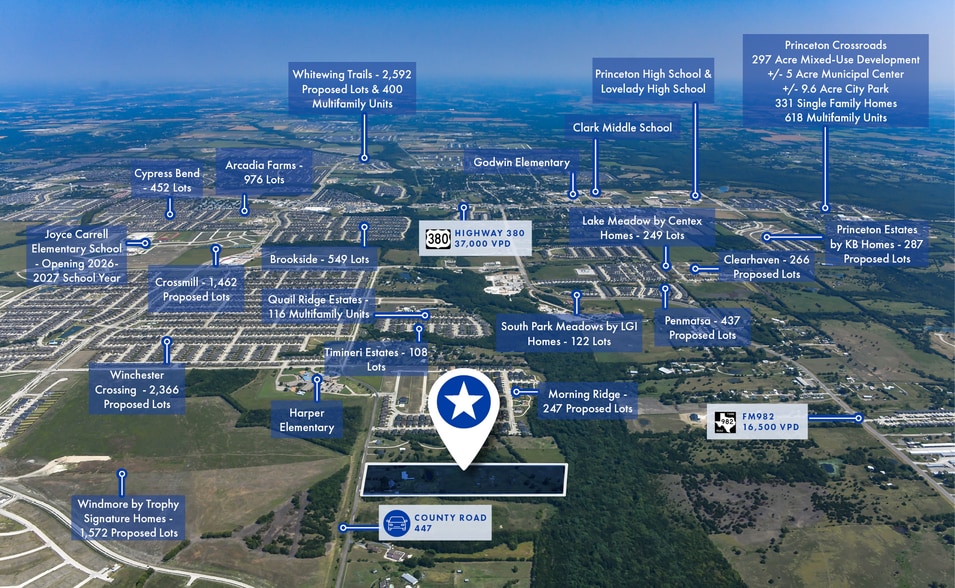 2213 County Road 447, Princeton, TX à vendre - Aérien – Image 2 sur 3