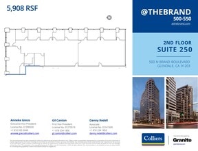 500-550 N Brand Blvd, Glendale, CA à louer Plan d’étage– Image 1 sur 1