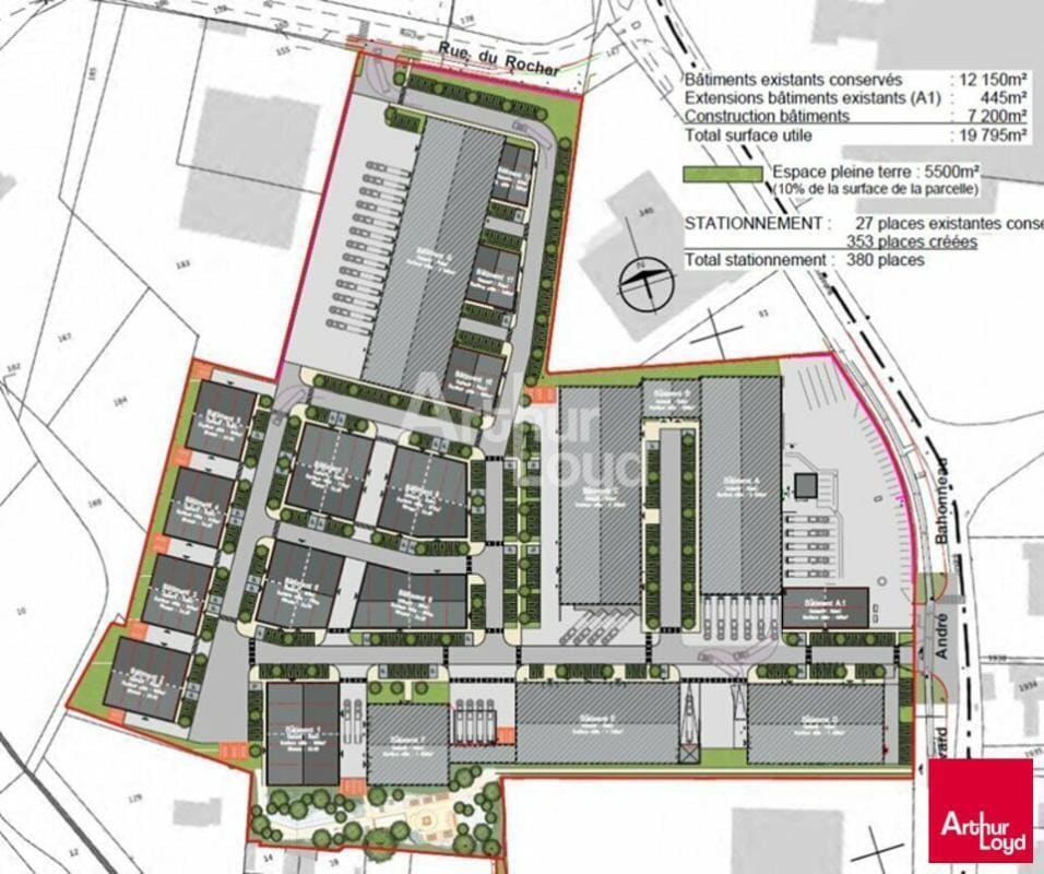 Local d’activités dans à louer Plan de site– Image 1 sur 2