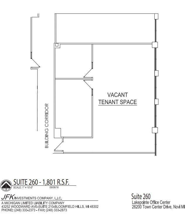 26200 Town Center Dr, Novi, MI à louer Plan d’étage– Image 1 sur 1