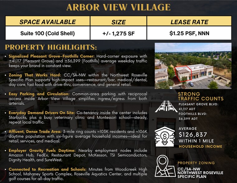 1257 Pleasant Grove, Roseville, CA à louer - Photo de l’immeuble – Image 2 sur 10