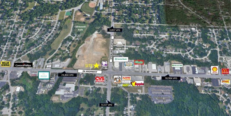 11108 US 24 Hwy, Sugar Creek, MO à louer - Aérien – Image 2 sur 5