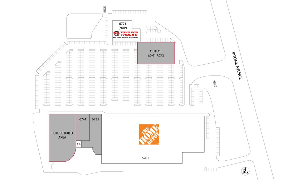 6701 - 6741 Boone Ave N, Brooklyn Park, MN à louer - Plan de site – Image 2 sur 4