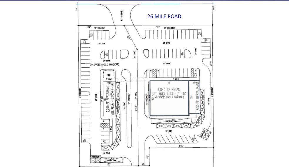 36560 26 Mile Rd, New Baltimore, MI à louer - Plan de site – Image 3 sur 3