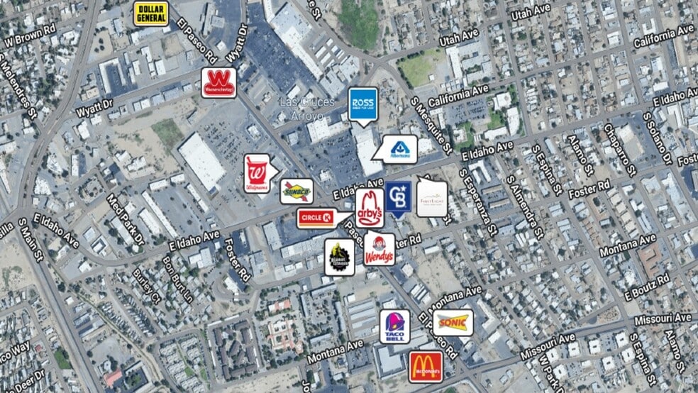 522 E Idaho Ave, Las Cruces, NM à vendre - Aérien – Image 2 sur 2