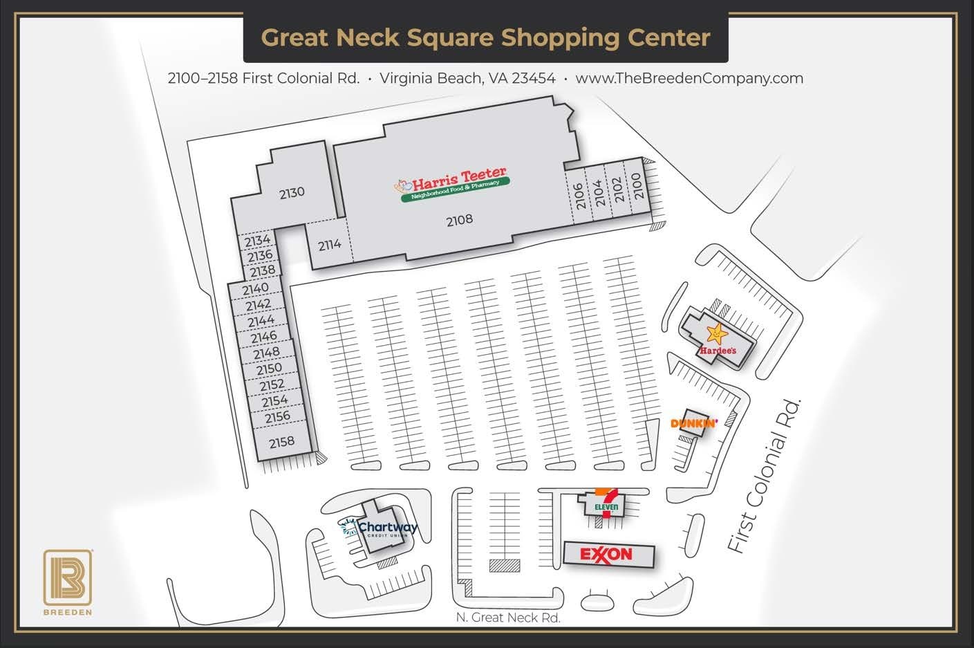 2100-2158 First Colonial Rd, Virginia Beach, VA à louer Plan de site– Image 1 sur 9