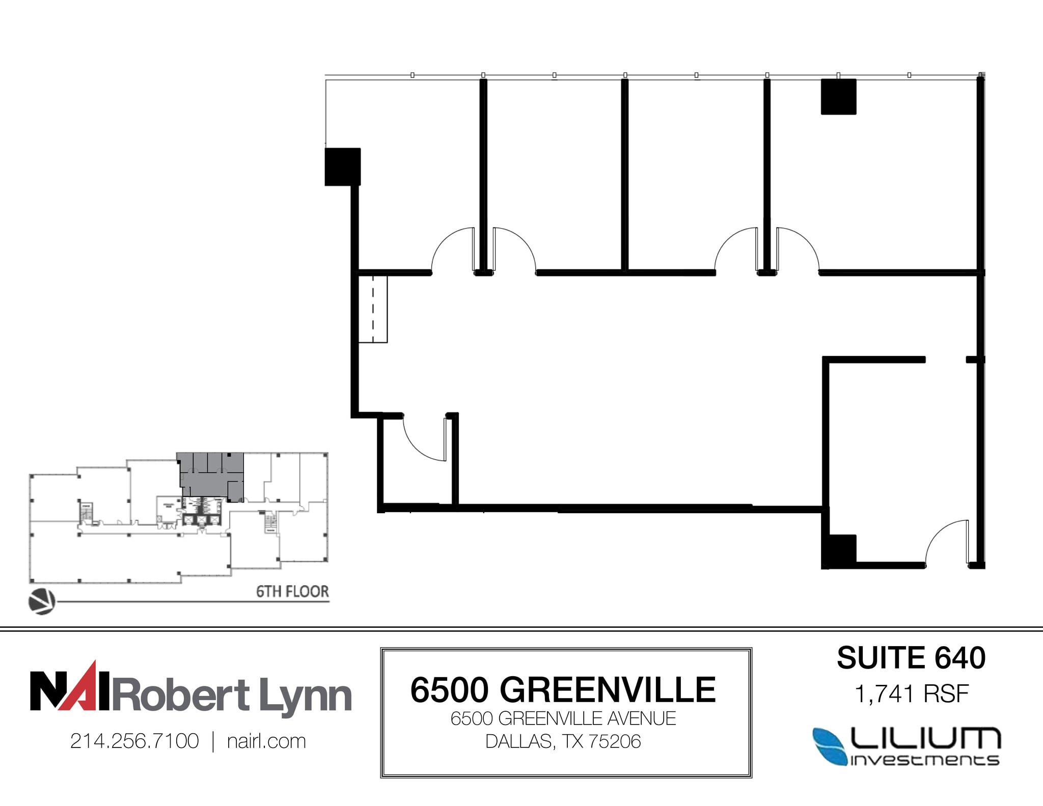 6500 Greenville Ave, Dallas, TX à louer Plan d’étage– Image 1 sur 1