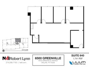 6500 Greenville Ave, Dallas, TX à louer Plan d’étage– Image 1 sur 1