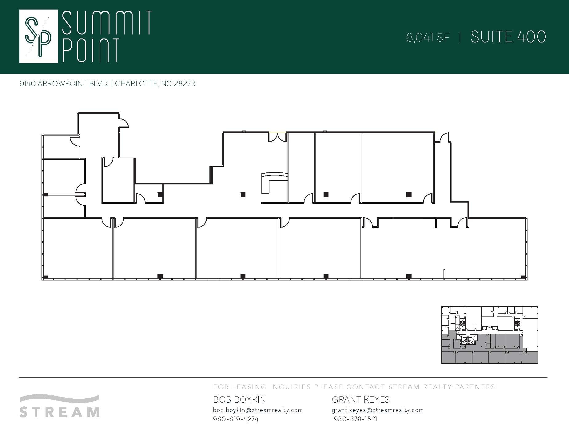 9140 Arrowpoint Blvd, Charlotte, NC à louer Plan d’étage– Image 1 sur 2