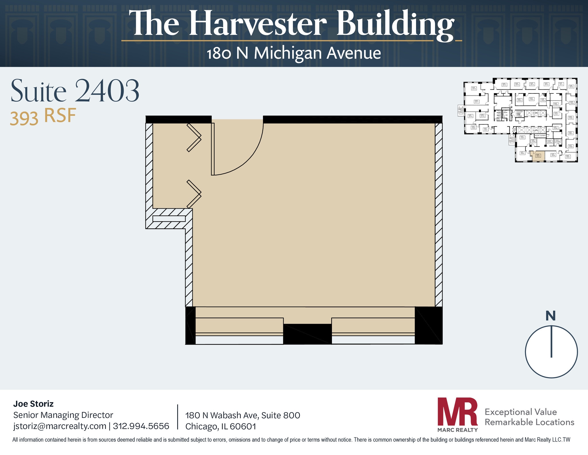 180 N Michigan Ave, Chicago, IL à louer Plan d’étage– Image 1 sur 3