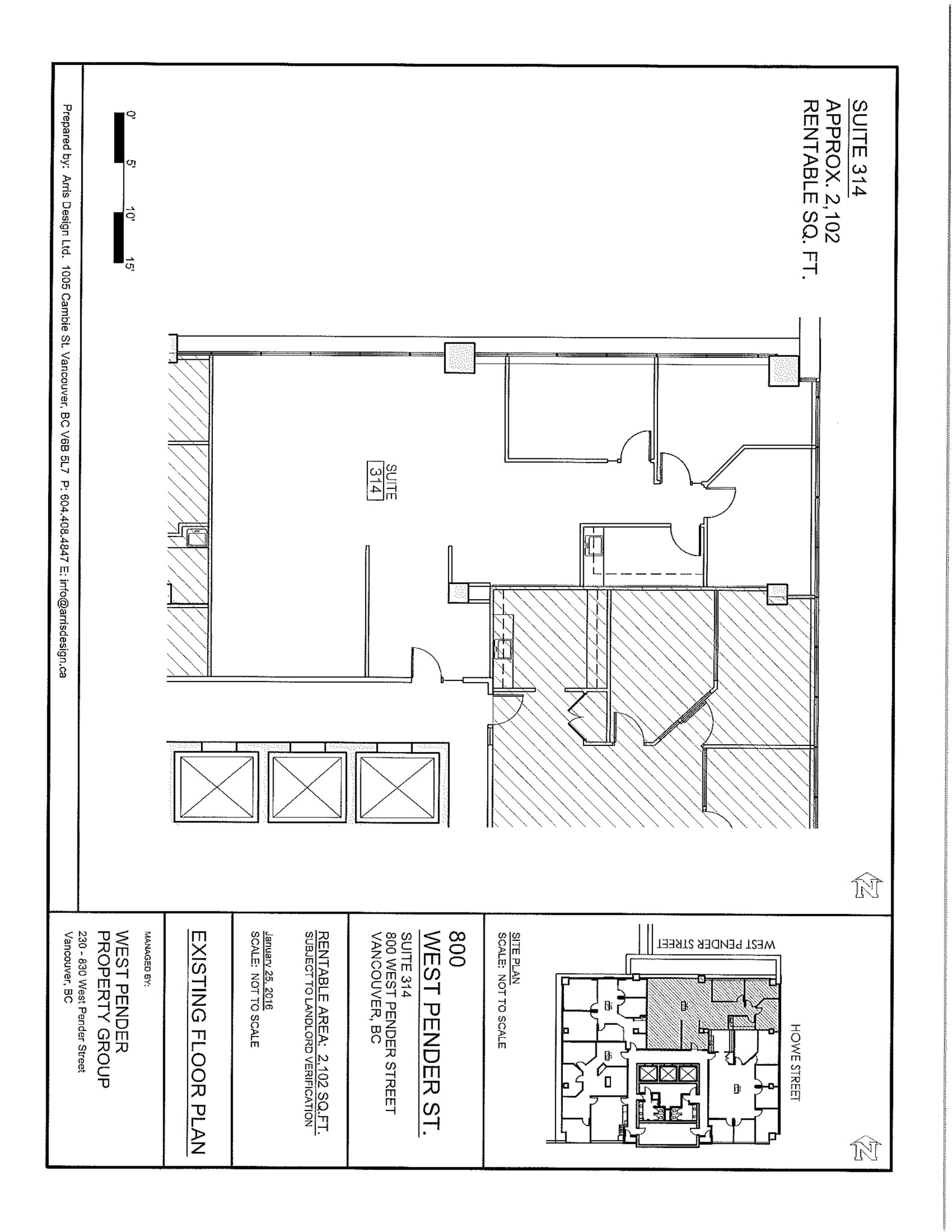 800 W Pender St, Vancouver, BC à louer Plan de site– Image 1 sur 1