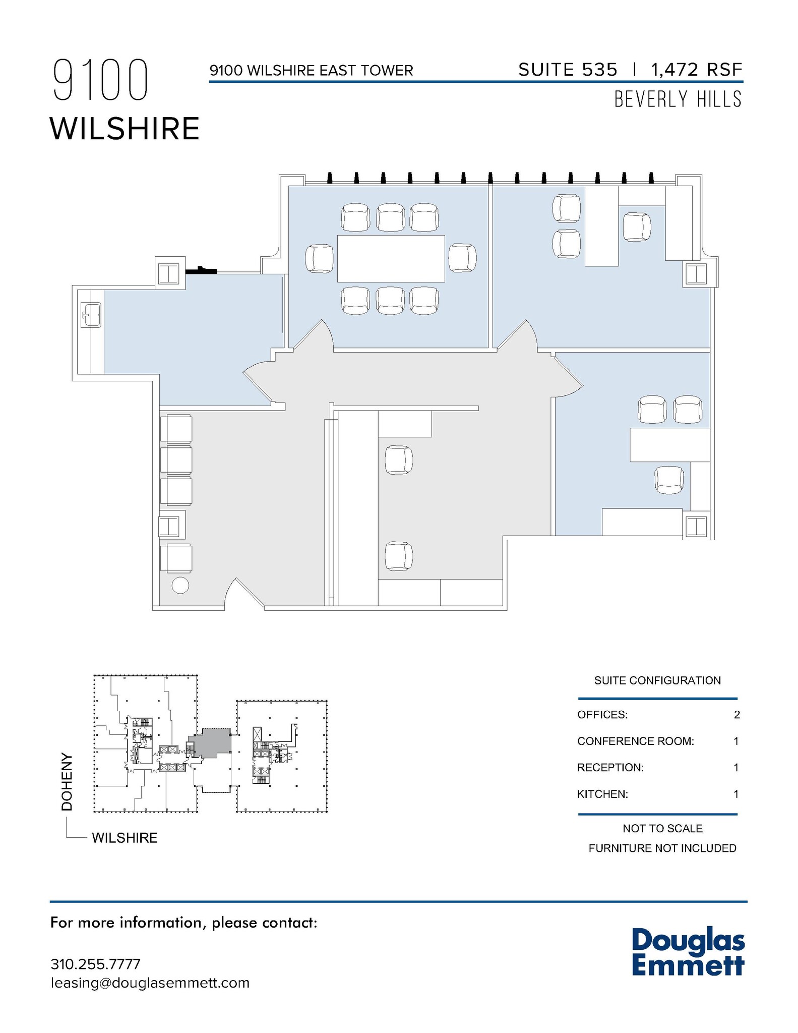 9100 Wilshire Blvd, Beverly Hills, CA à louer Plan d’étage– Image 1 sur 1