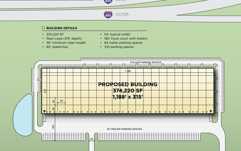 1850 Continental Blvd, Charlotte, NC à louer - Plan de site – Image 3 sur 3