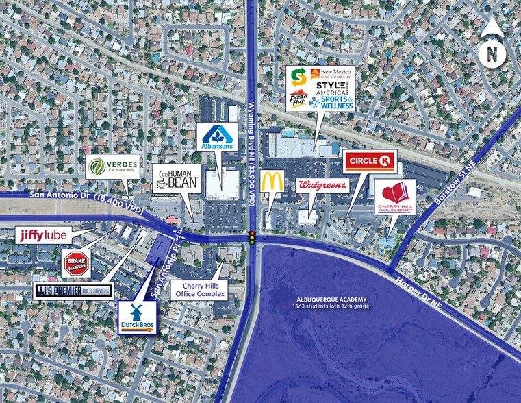 7330 San Antonio Dr NE, Albuquerque, NM à vendre - Plan de site – Image 2 sur 3
