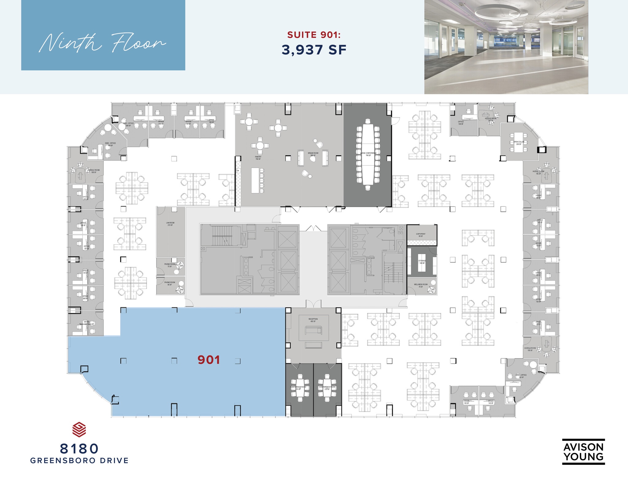 8180-8200 Greensboro Dr, McLean, VA à louer Plan d’étage– Image 1 sur 5