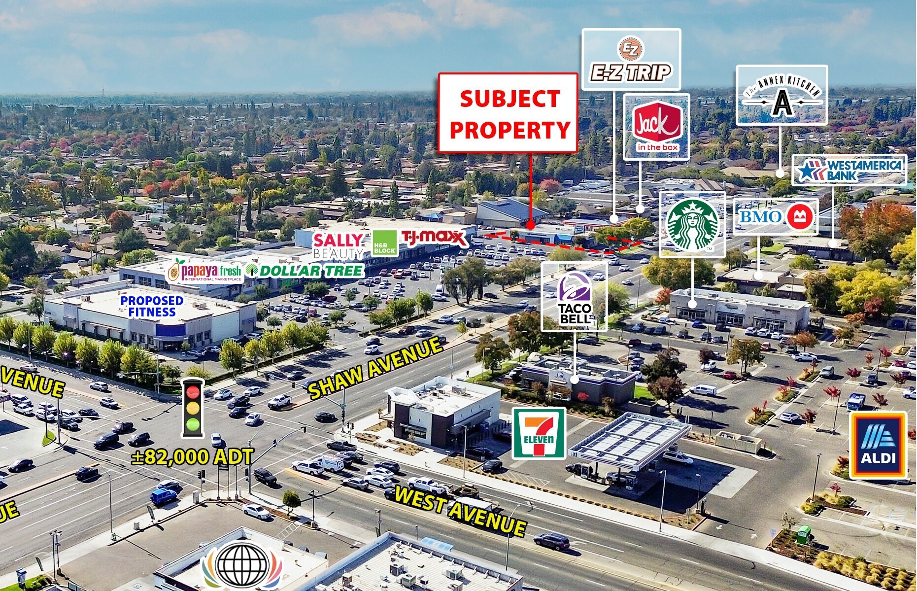 2151 W Shaw Ave, Fresno, CA à vendre Aérien– Image 1 sur 9
