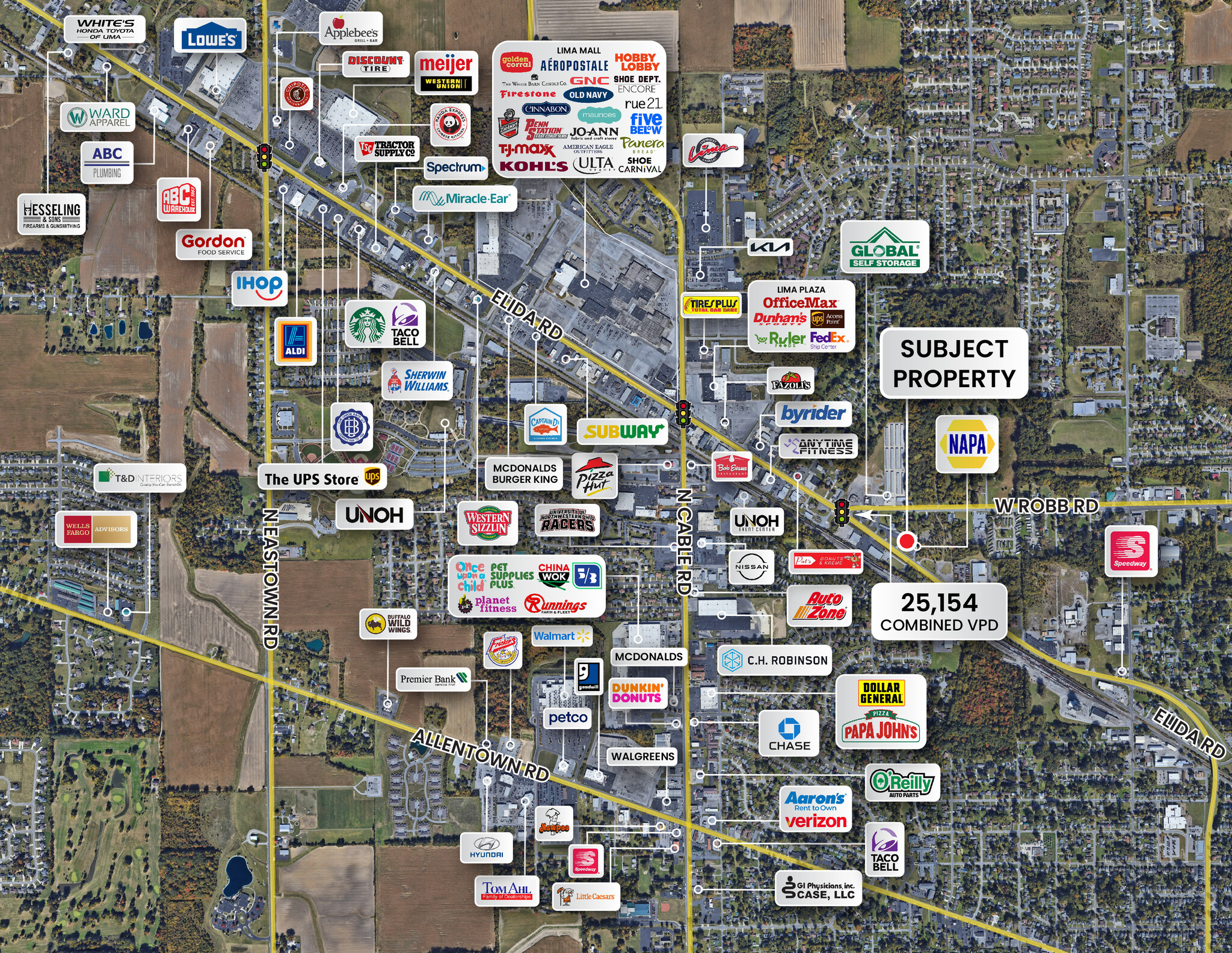 1940 Elida Rd, Lima, OH à louer Aérien– Image 1 sur 3