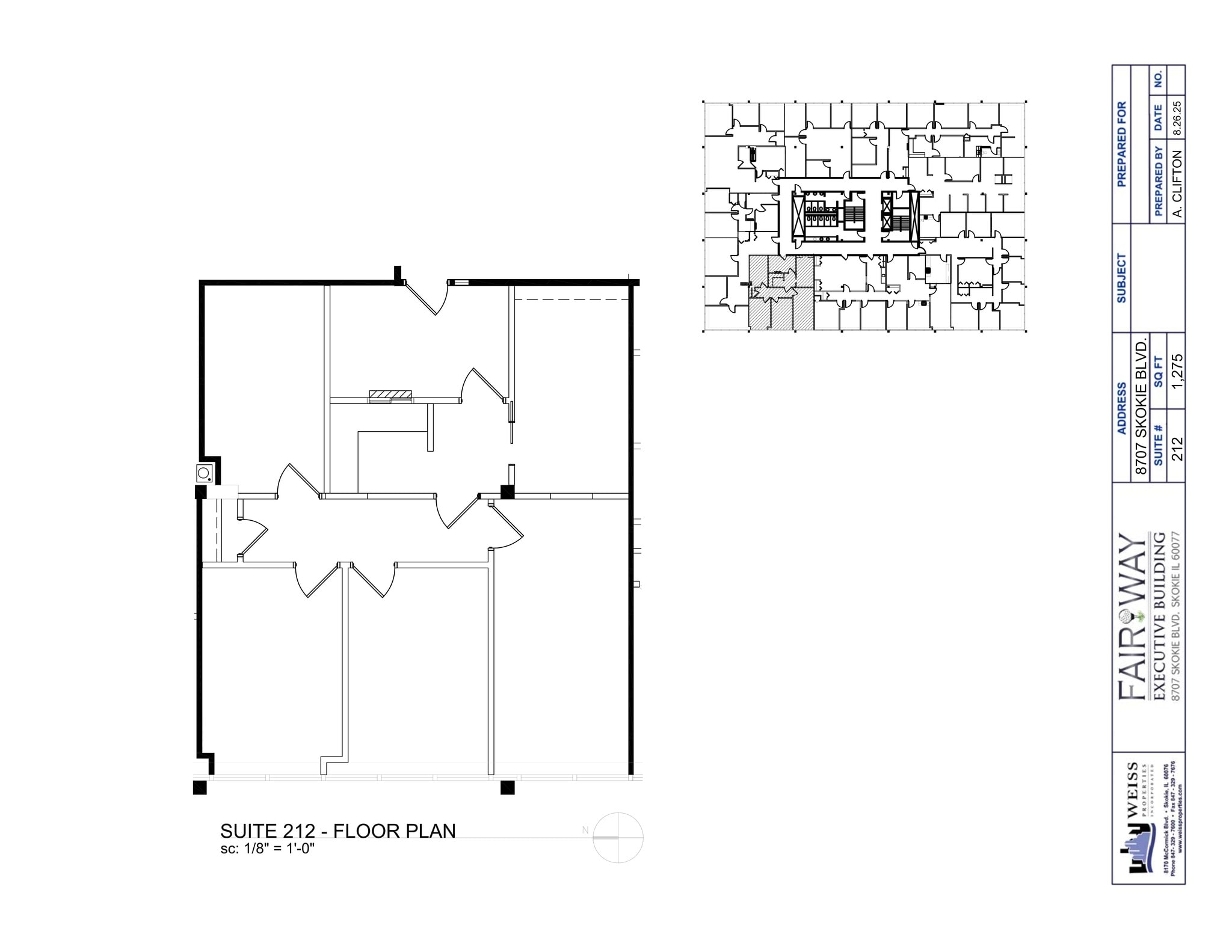 8707 Skokie Blvd, Skokie, IL à louer Plan de site– Image 1 sur 1