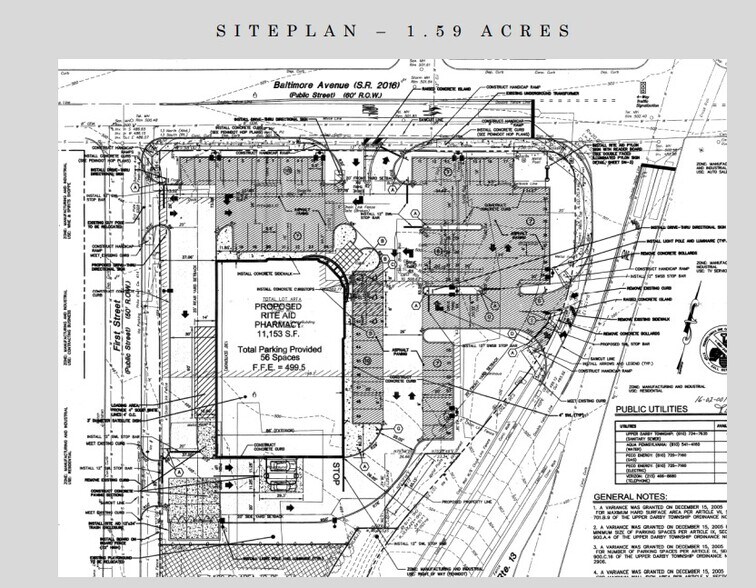950-960 E Baltimore Ave, Yeadon, PA à louer - Plan de site – Image 2 sur 3