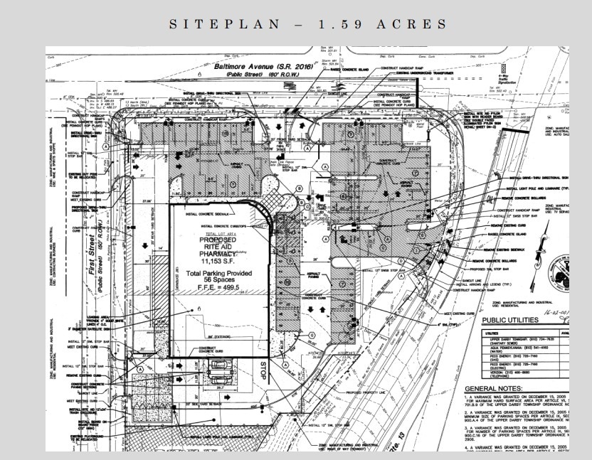 950-960 E Baltimore Ave, Yeadon, PA à louer Plan de site– Image 1 sur 1
