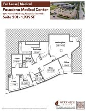 6243 Fairmont Pky, Pasadena, TX à louer Plan d’étage– Image 2 sur 7