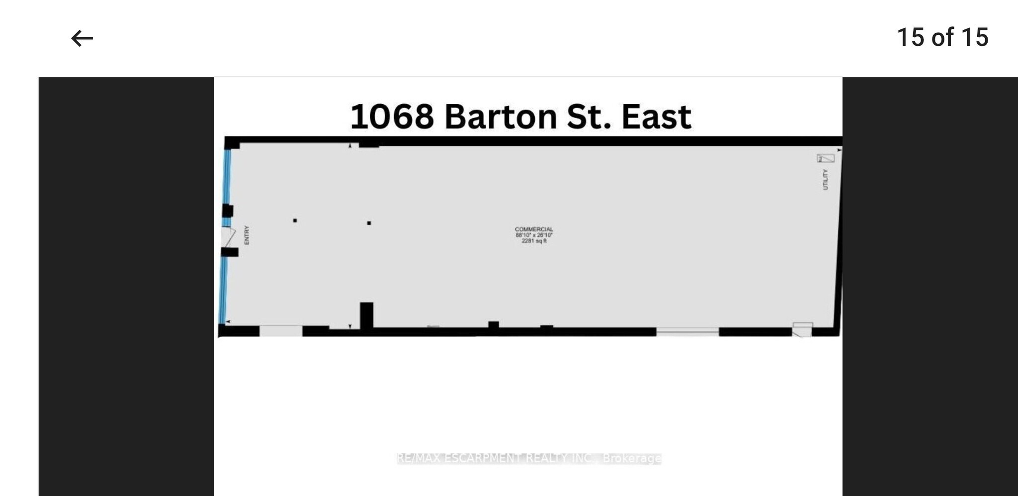 1068-1072 Barton St E, Hamilton, ON à louer Plan d’étage– Image 1 sur 9