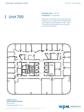 1090 W Georgia St, Vancouver, BC à louer Plan d’étage– Image 1 sur 1