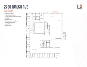 2805 Bowers Ave, Santa Clara, CA à louer Plan d’étage– Image 1 sur 1