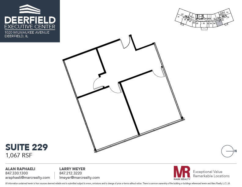 1020 Milwaukee Ave, Deerfield, IL à louer Plan d’étage– Image 1 sur 5