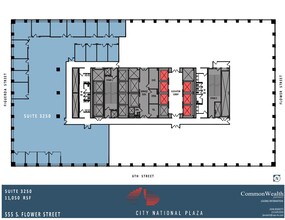 515 S Flower St, Los Angeles, CA à louer Plan d’étage– Image 1 sur 1