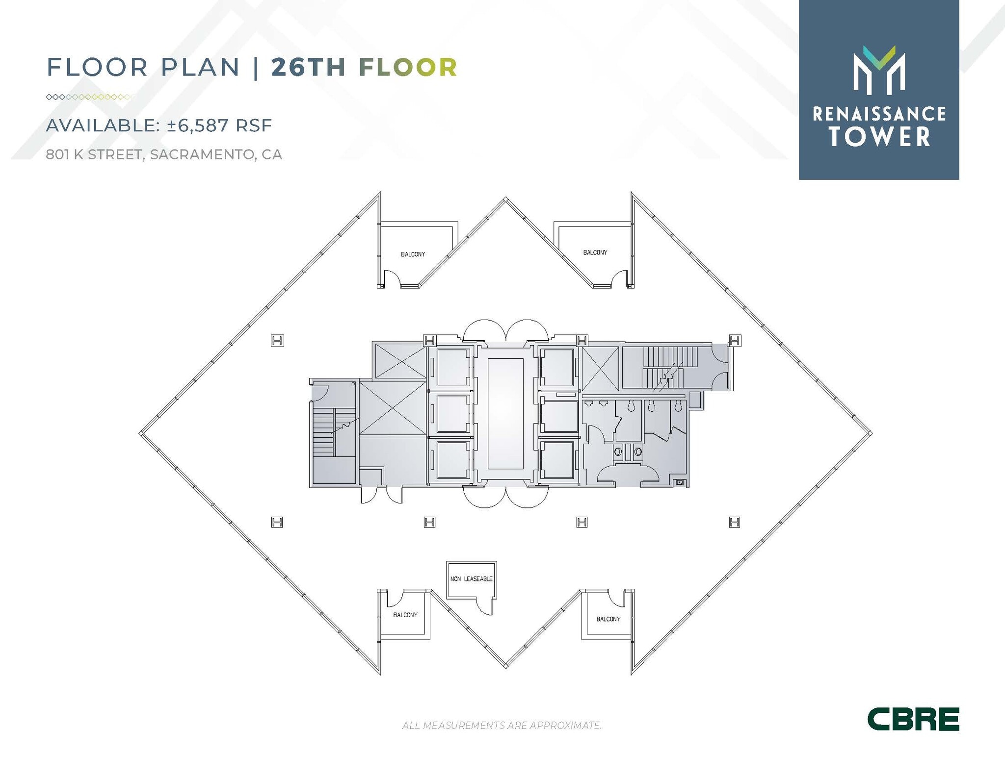 801 K St, Sacramento, CA à louer Plan d’étage– Image 1 sur 2