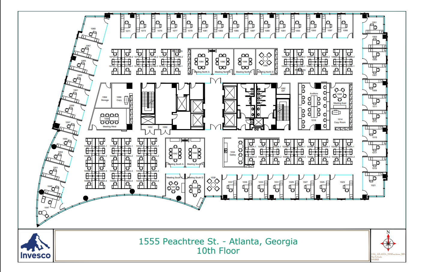 1555 Peachtree St, Atlanta, GA à louer Plan d’étage– Image 1 sur 1