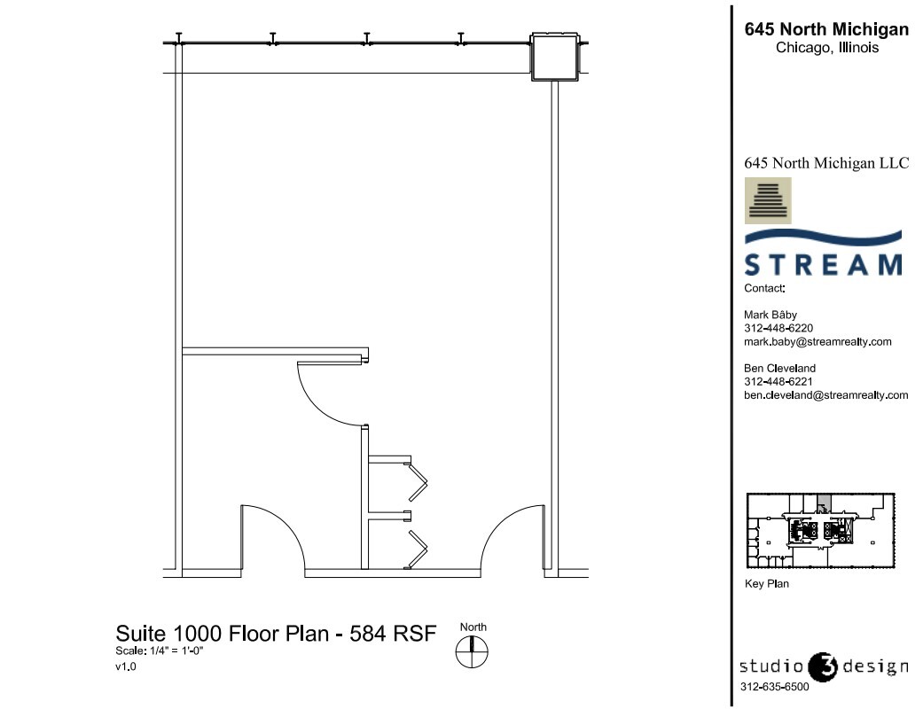 645 N Michigan Ave, Chicago, IL à louer Plan d’étage– Image 1 sur 1