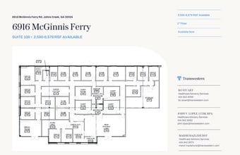 6916 McGinnis Ferry Rd, Johns Creek, GA à louer Plan d’étage– Image 1 sur 1