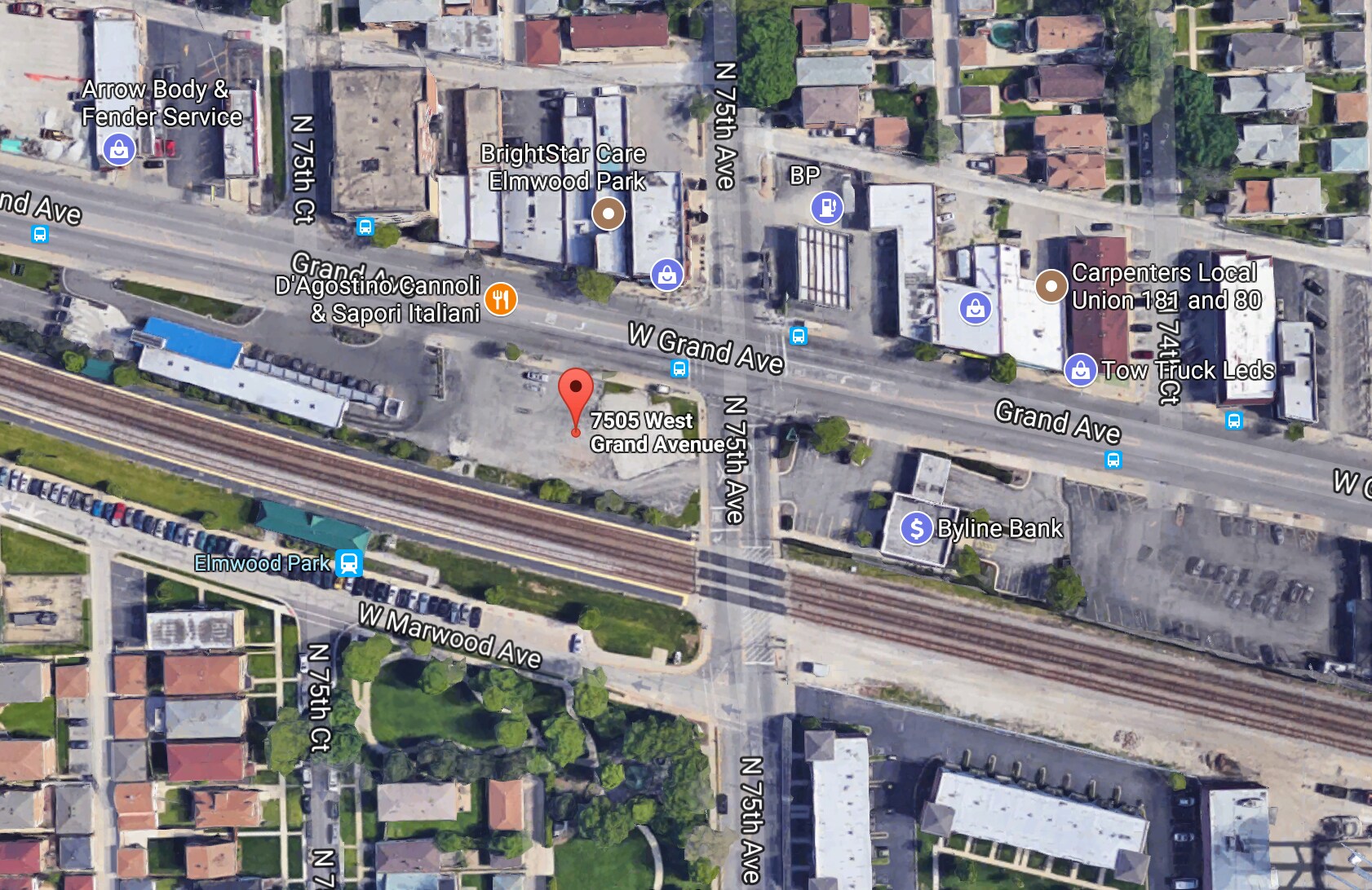 7505 W Grand Ave, Elmwood Park, IL à vendre Aérien– Image 1 sur 4