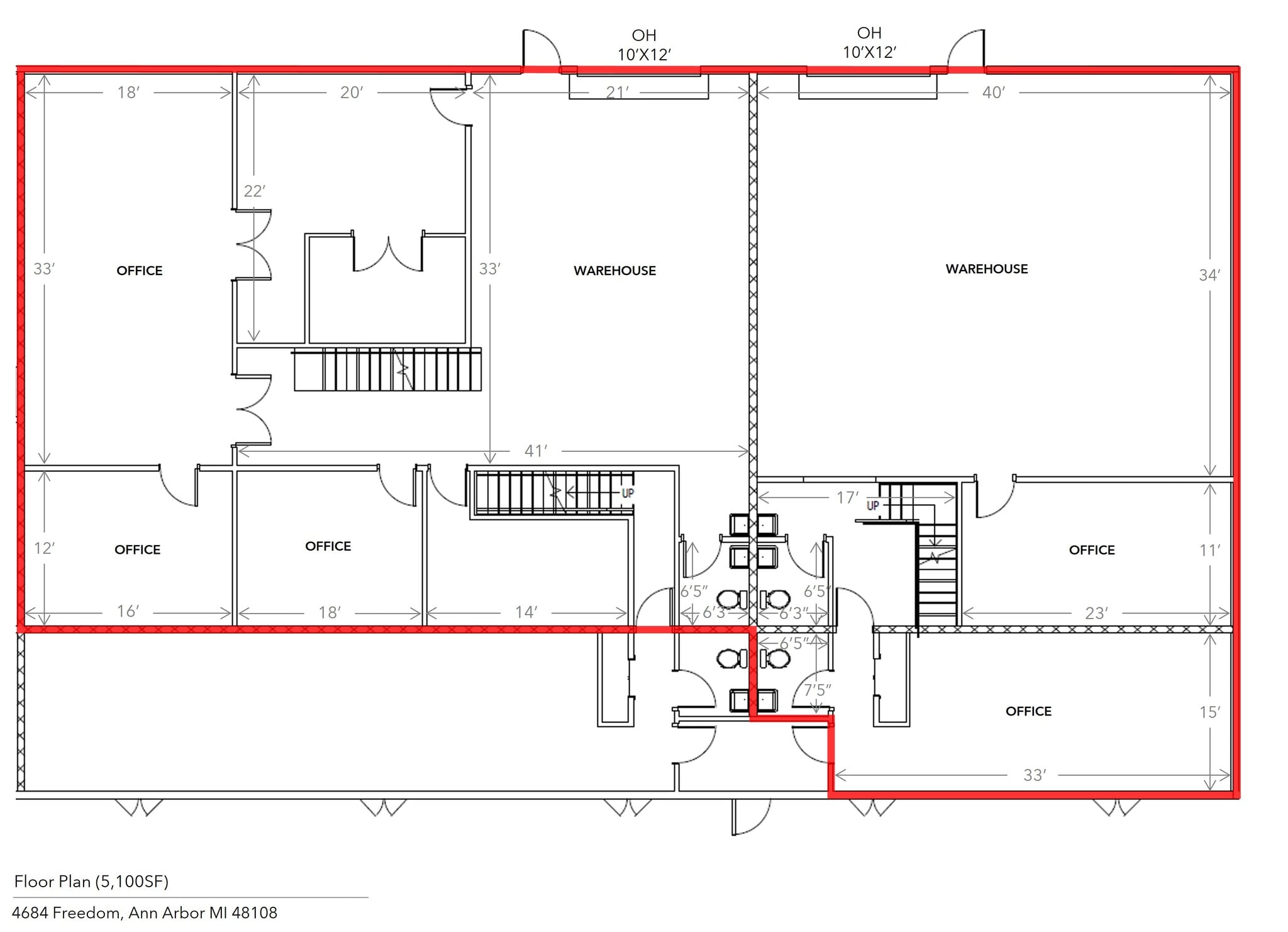 4660-4684 Freedom Dr, Ann Arbor, MI à louer Plan d’étage– Image 1 sur 9