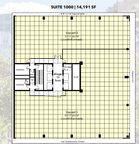 1130 Sherbrooke St W, Montréal, QC à louer Plan d’étage– Image 1 sur 1