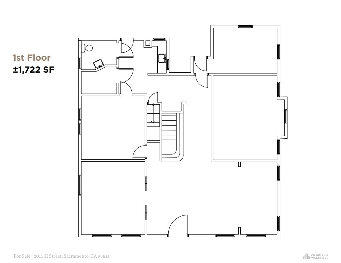 2015 H St, Sacramento, CA à louer Plan d’étage– Image 1 sur 1