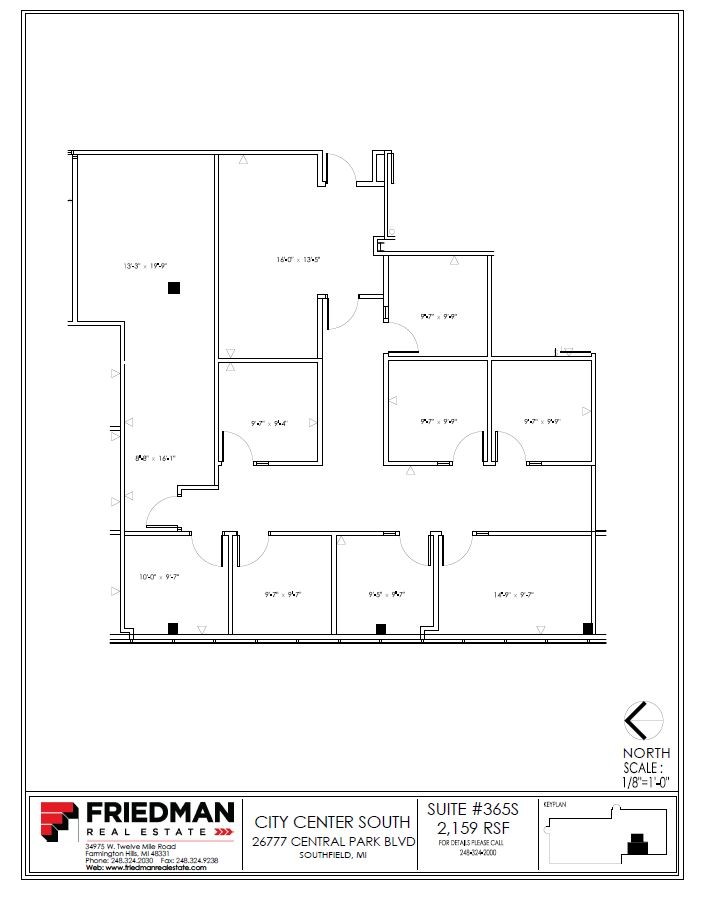 26777-26999 Central Park Blvd, Southfield, MI à louer Plan d’étage– Image 1 sur 3