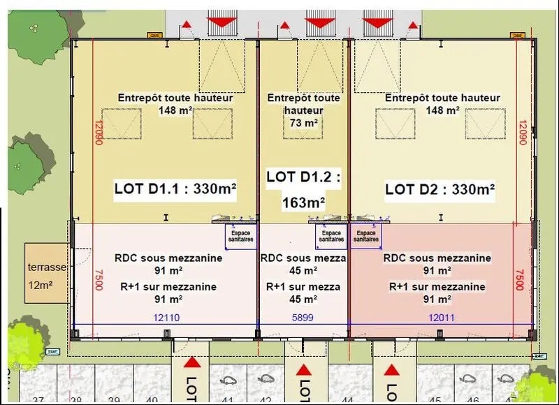 Local d'activités dans Villefranche-sur-Saône à vendre - Plan d’étage – Image 3 sur 3
