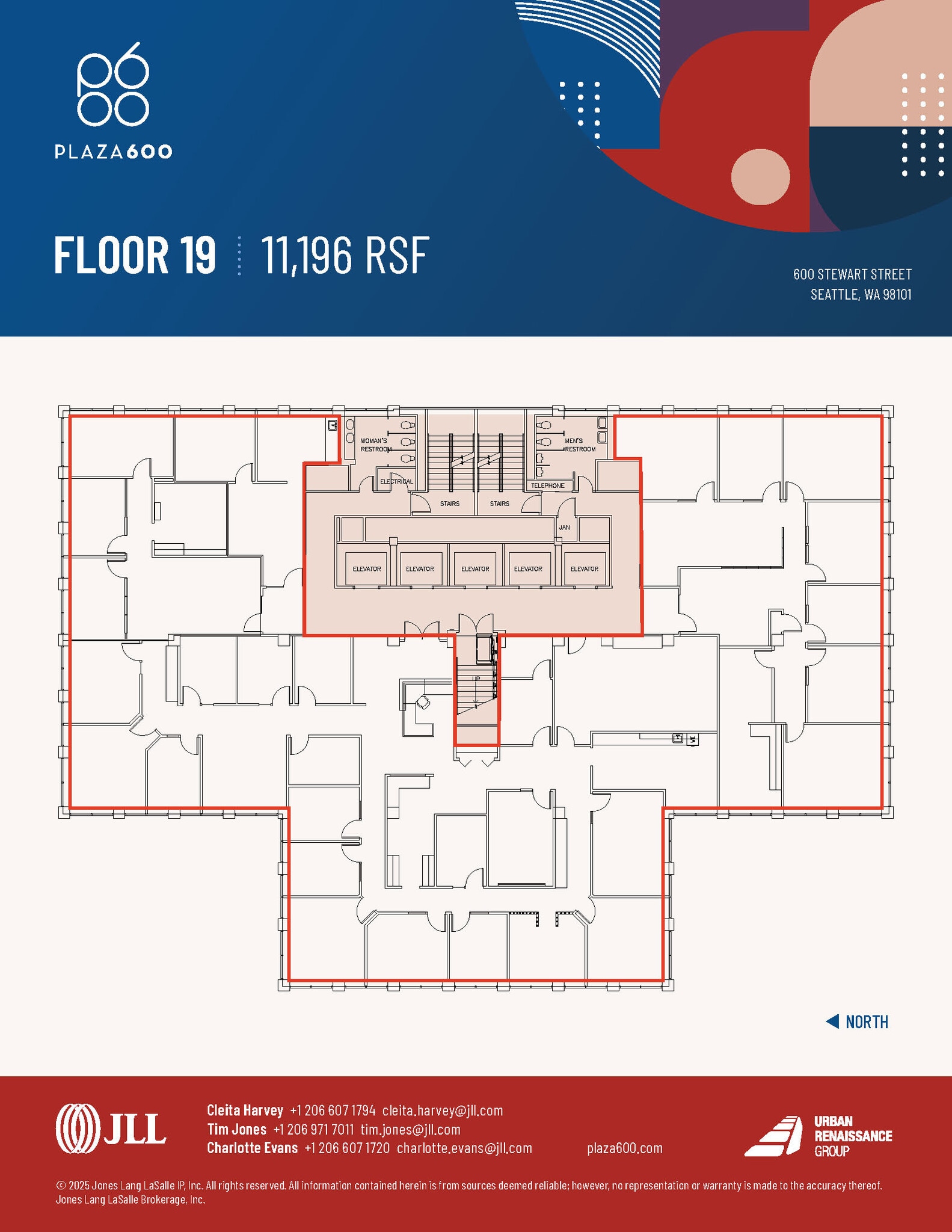 600 Stewart St, Seattle, WA à louer Plan d’étage– Image 1 sur 9