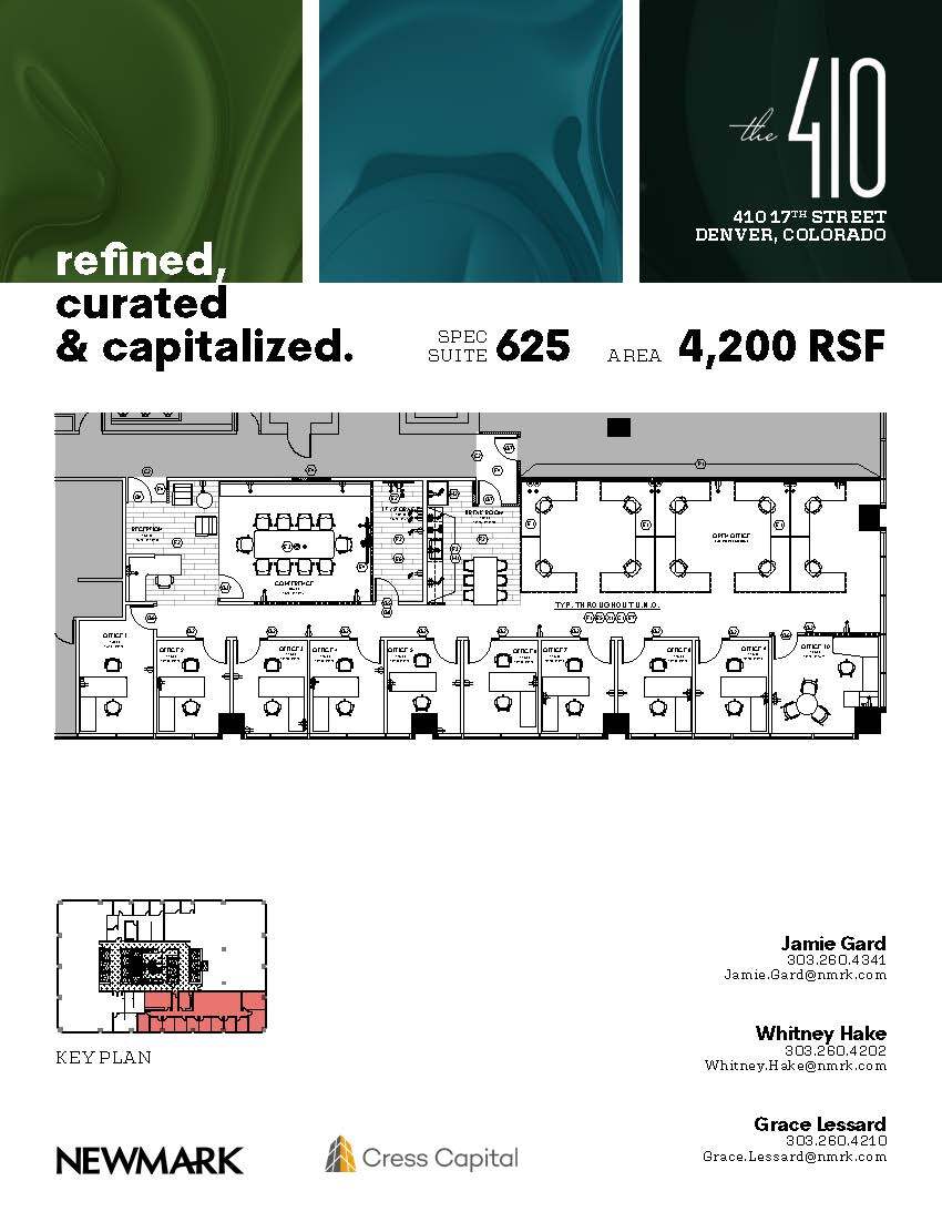 410 17th St, Denver, CO à louer Plan d’étage– Image 1 sur 1
