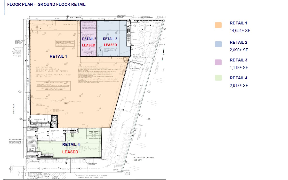 56-02 31st Ave, Woodside, NY 11377 - Lot Retail 4 -  - Plan d’étage - Image 1 of 4