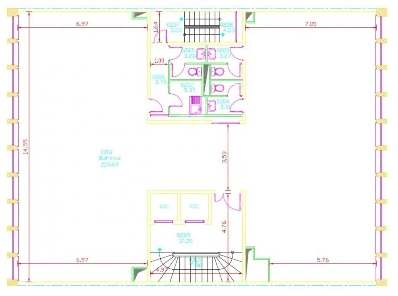 58 Avenue Charles De Gaulle, Neuilly-sur-Seine à louer - Plan d’étage – Image 2 sur 2