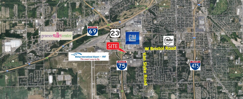 I-75/US-23 & Bristol Rd, Flint, MI à vendre - Aérien – Image 2 sur 4