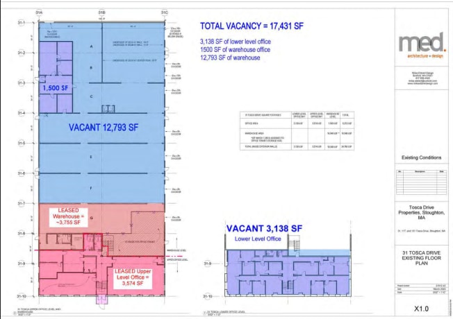 31 Tosca Dr, Stoughton, MA à louer Plan d’étage– Image 1 sur 3
