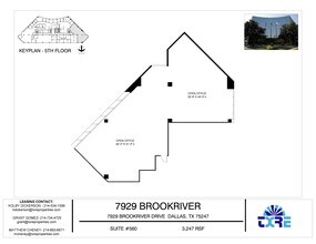 7929 Brookriver Dr, Dallas, TX à louer Plan d’étage– Image 2 sur 2