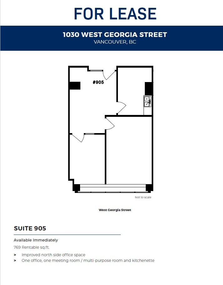 1030 W Georgia St, Vancouver, BC à louer Plan d’étage– Image 1 sur 1