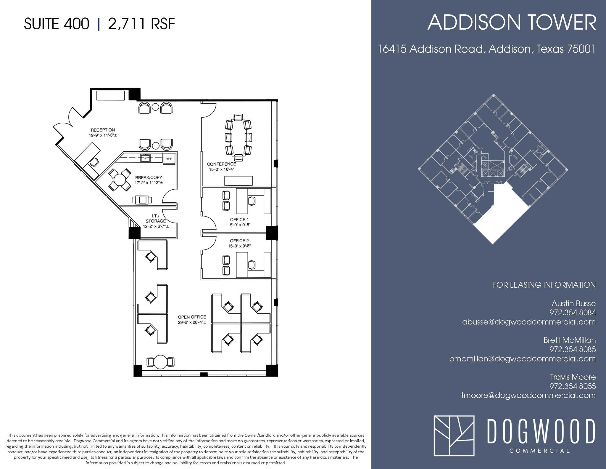 16415 Addison Rd, Addison, TX à louer Plan d’étage– Image 1 sur 1